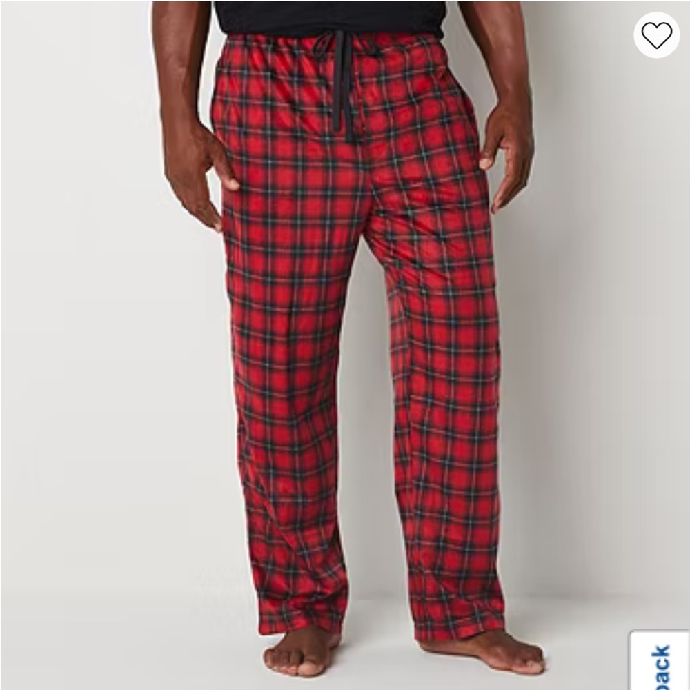 St John’s Bay Microfleece Red Tartan XXL Pajama Pants NWT